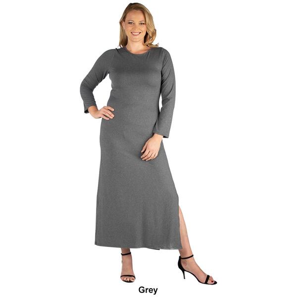 Plus Size 24/7 Comfort Apparel Fitted Maxi Dress