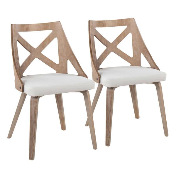 LumiSource Charlotte Farmhouse Dining Chairs - Set of 2