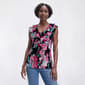 Plus Size Kasper Sleeveless Ruffle Front Spaced Floral Blouse - image 1