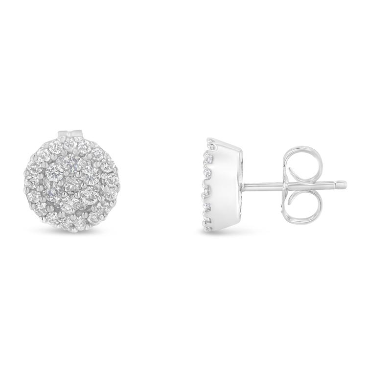 Diamond Classics™ 1/2ctw. Diamond Floral Cluster Stud Earrings