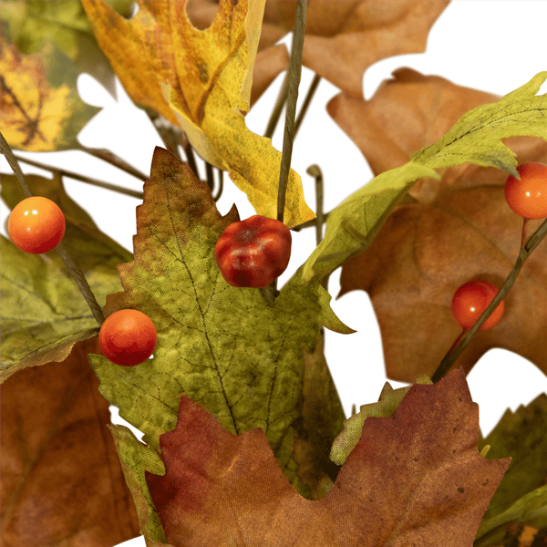 Northlight 5ft. Maple Leaves & Berries Fall Harvest Garland