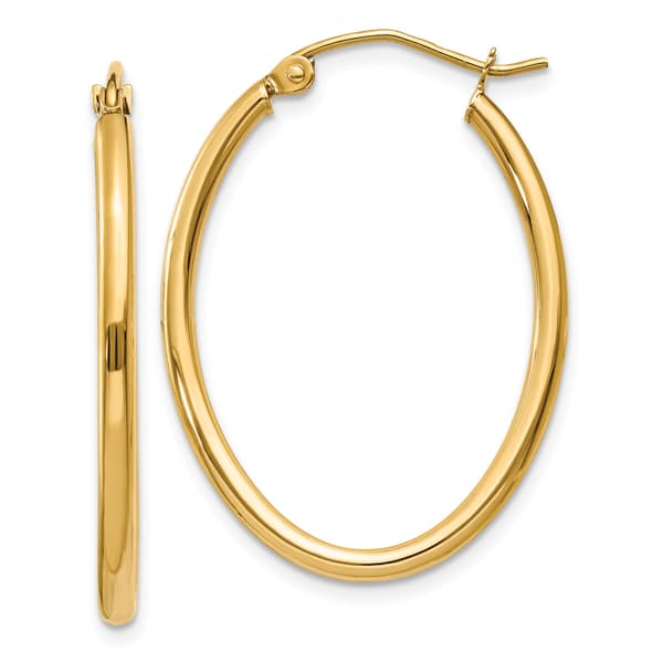 Gold Classics&#40;tm&#41; 14k 30x20mm Oval Polished Hoop Earrings - image 