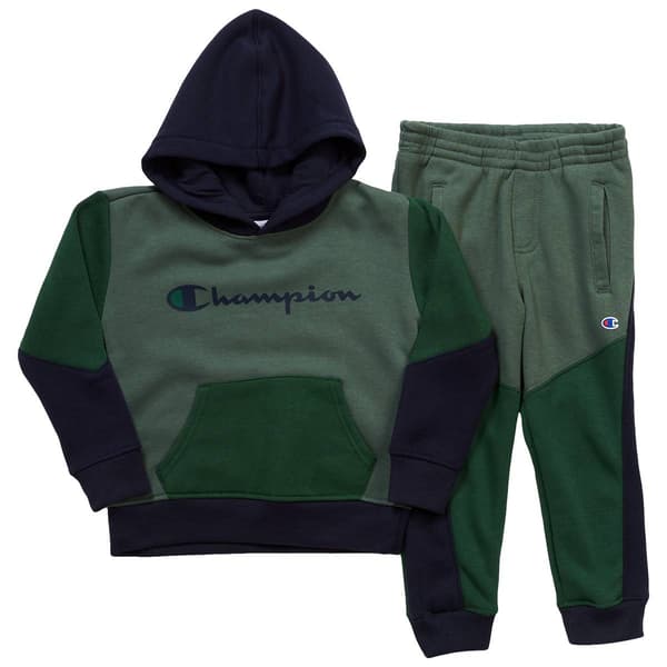 Boys &#40;4-7&#41; Champion&#174; Pieced Color Block Hoodie & Jogger Set - image 