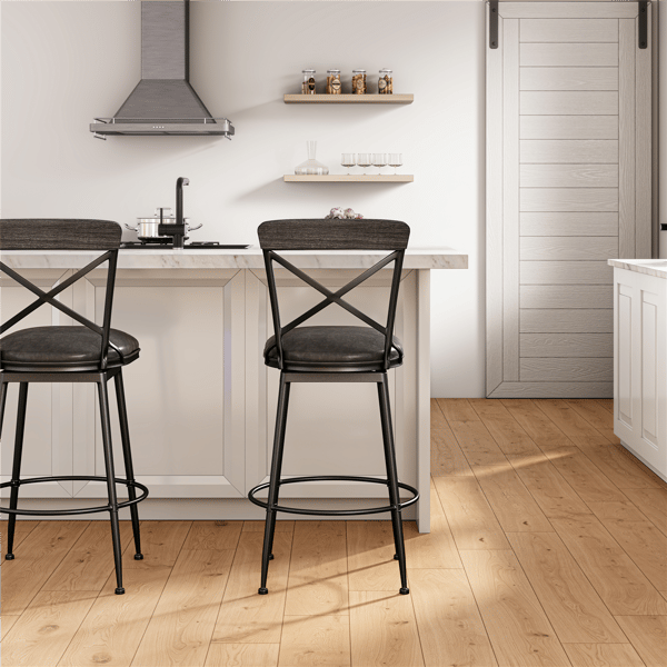 HH2 Home Decker Commercial Grade Metal Bar Height Swivel Stool