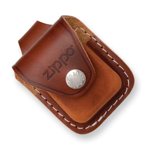 Zippo Brown Leather Loop Lighter Pouch - image 