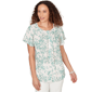 Womens Emaline Seabreeze Essence Short Flutter Sleeve Button Fro - image 1