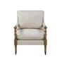 Coaster Upholstered Accent Chair with Casters - Beige/Dark Oak - image 3