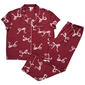 Womens Laura Ashley® Short Sleeve Oversized Bows Boxy Pajama Set - image 1