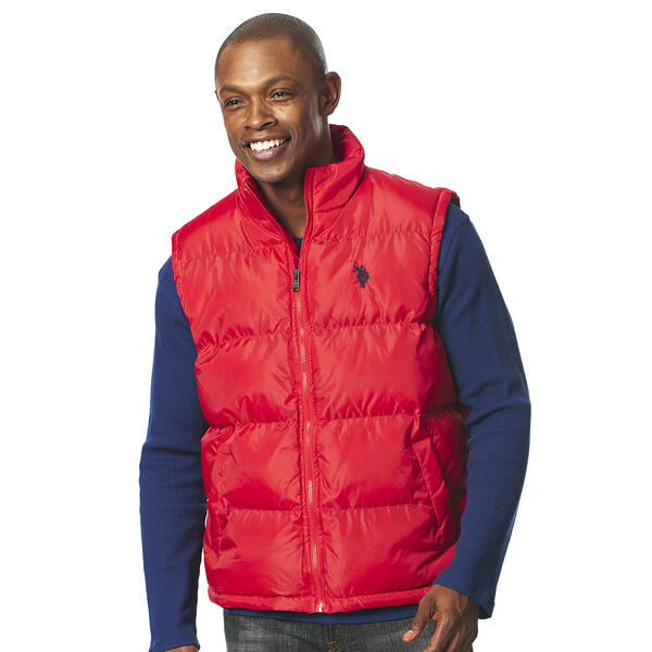 Mens U.S. Polo Assn.(R) Solid Signature Puffer Vest - image 