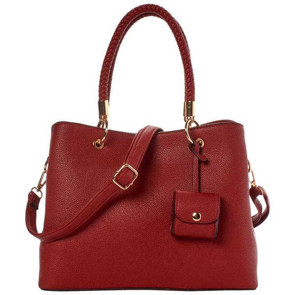 DS Fashion Braided Handle Satchel