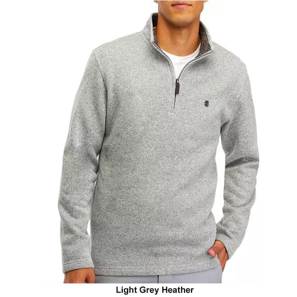 Mens IZOD&#174; Solid Sweater Knit 1/4 Zip Fleece Shirt