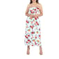 Plus Size 24/7 Comfort Apparel Floral Strapless Maxi Dress - image 1