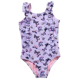 Baby Girl &#40;12-24M&#41; Kensie Girl Butterfly One Piece Swimsuit
