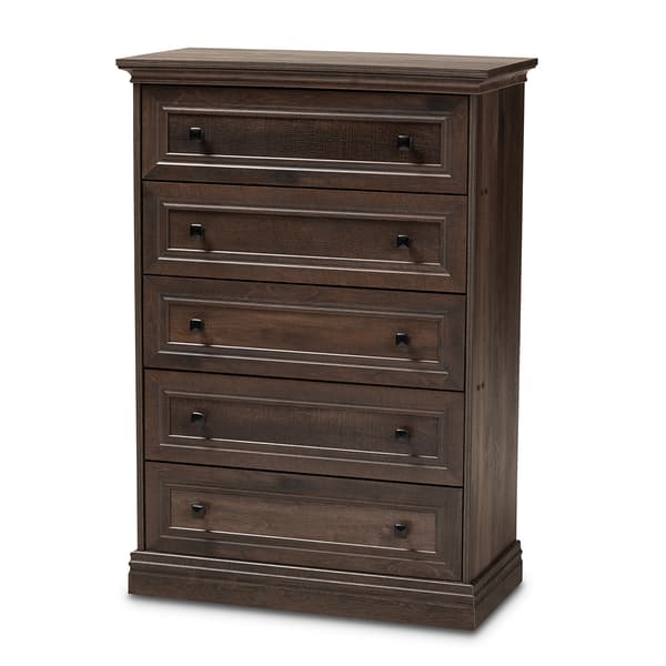 Baxton Studio Nolan 5 Drawer Wood Chest - image 