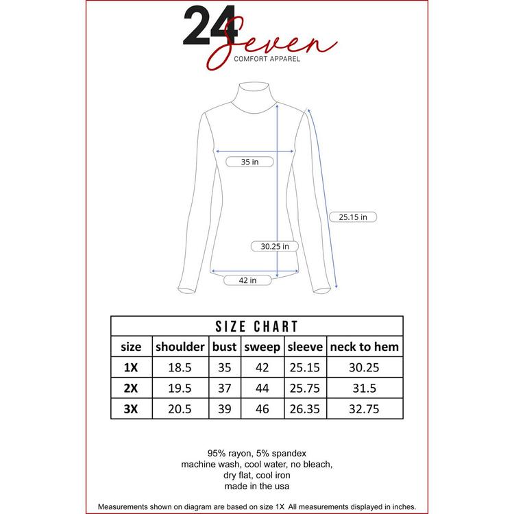 Womens 24/7 Comfort Apparel Classic Long Sleeve Turtleneck