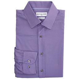 Mens Christian Aujard Geometric Regular Fit Dress Shirt - Purple