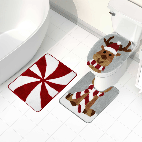 Avanti Holiday Reindeer 3pc. Bath Rug Set