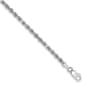 Unisex Gold Classics&#8482; 2.75mm. 14k White Diamond Cut Rope Necklace - image 2