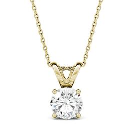 Womens Charles & Colvard&#40;R&#41; 1.90ctw. Gold Pendant Necklace