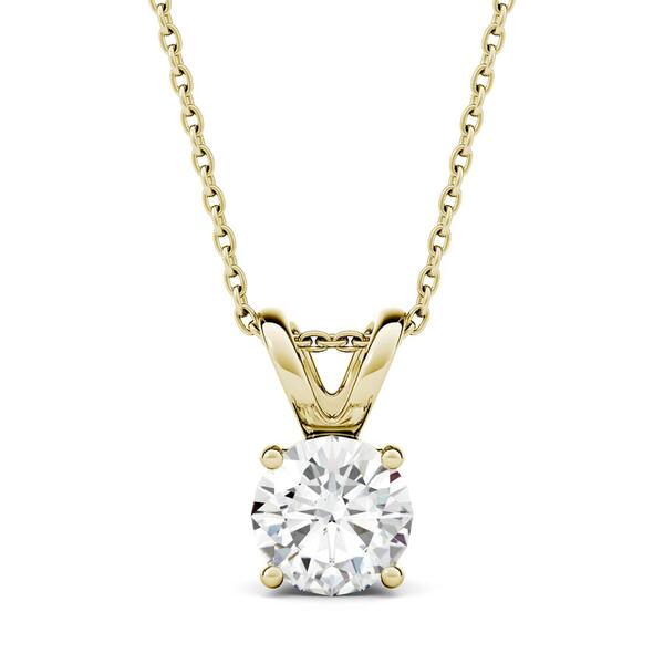 Womens Charles & Colvard&#40;R&#41; 1.90ctw. Gold Pendant Necklace - image 