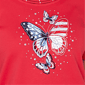 Petite Alfred Dunner Lady Liberty Butterfly Embroidery Blouse - image 5