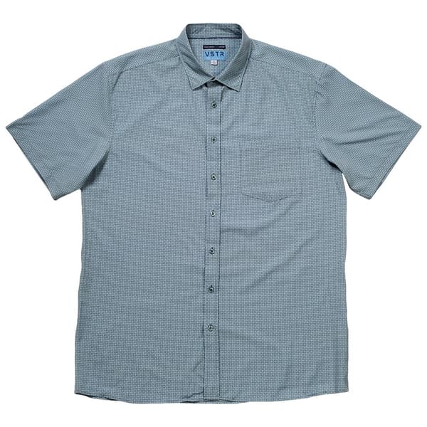 Mens Big & Tall VSTR Stretch Button Down Shirt - Sage/Cream - image 