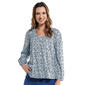 Womens Architect&#40;R&#41; Long Sleeve Floral Peasant Blouse - image 1