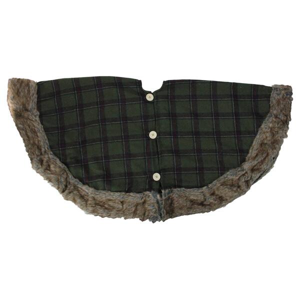 Northlight Seasonal 47in. Green Plaid Christmas Tree Skirt - image 