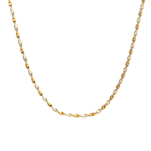 24kt. Gold Over Sterling Twisted Necklace - image 