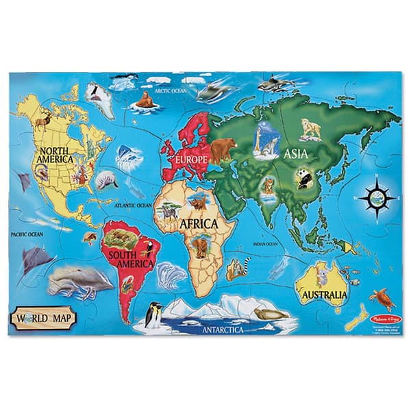 Melissa &amp; Doug® 33pc. World Map Floor Puzzle