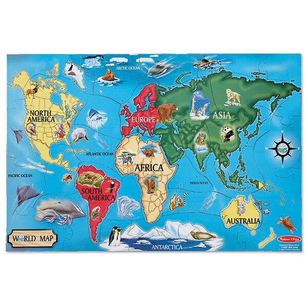 Melissa &amp; Doug® 33pc. World Map Floor Puzzle