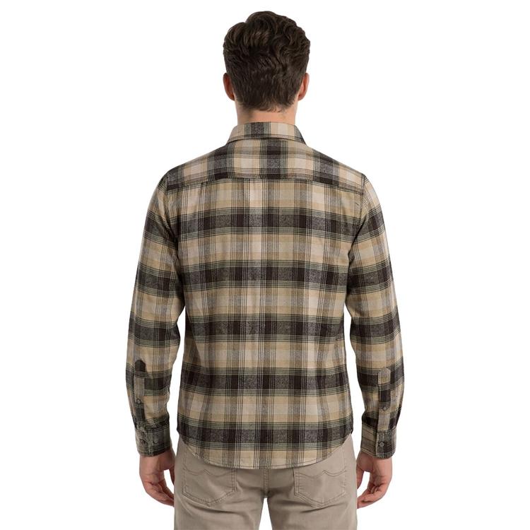 Young Mens Architect® Jean Co. Flannel Shirt - Green/Cream