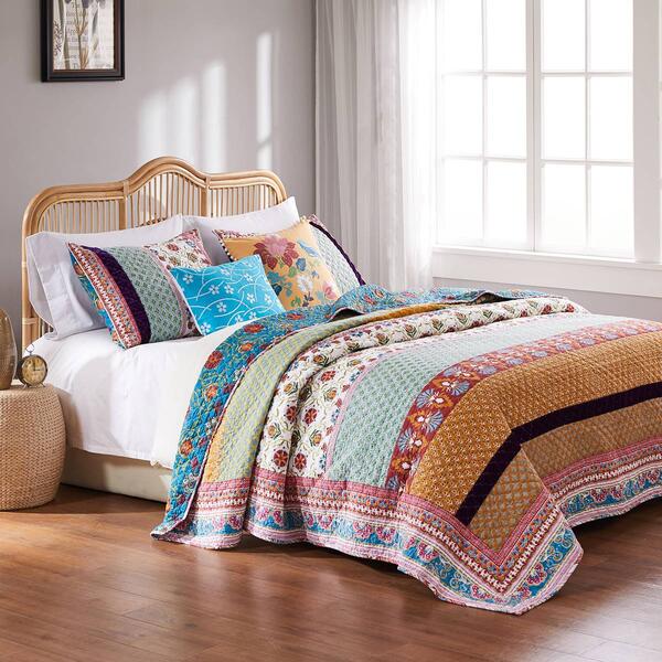 Greenland Home Fashions&#40;tm&#41; Thalia Velvet Quilt Set w/ Pillows - image 
