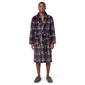 Mens Preswick & Moore(R) Plaid Velvet Robe - Grey/White - image 1