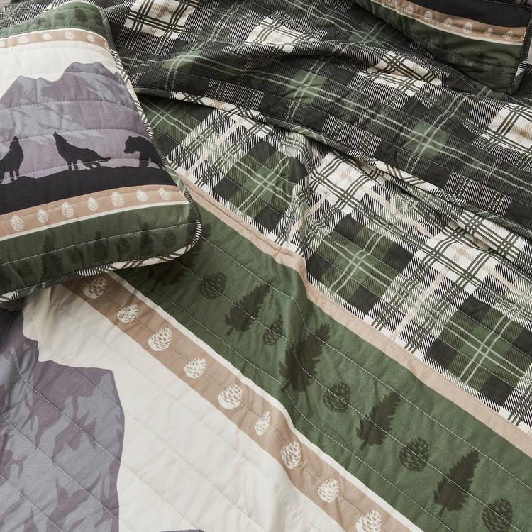 FreshFolds Salt Creek 3pc. Reversible Mountainscape Quilt Set
