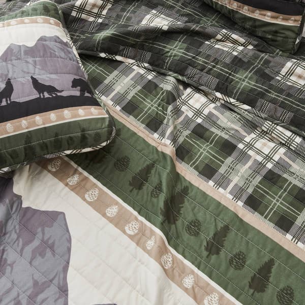 FreshFolds Salt Creek 3pc. Reversible Mountainscape Quilt Set