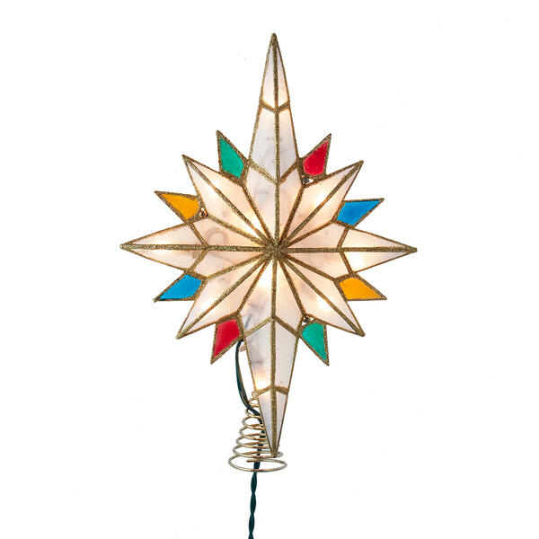 Kurt S. Adler Bethlehem Capiz Star Multi-Top Tree Topper - image 