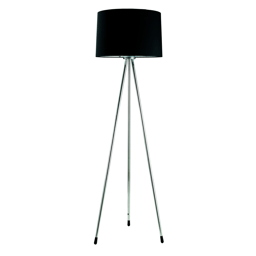 HomeRoots 59in. Silver Tripod Floor Lamp with Drum Shade