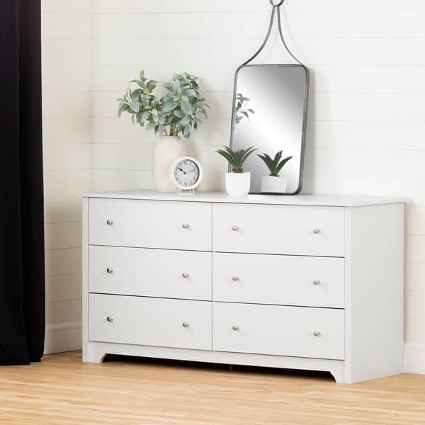 South Shore Vito Pure White 6-Drawer Double Dresser