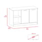 FM FURNITURE Carnation White Kitchen Island - image 7
