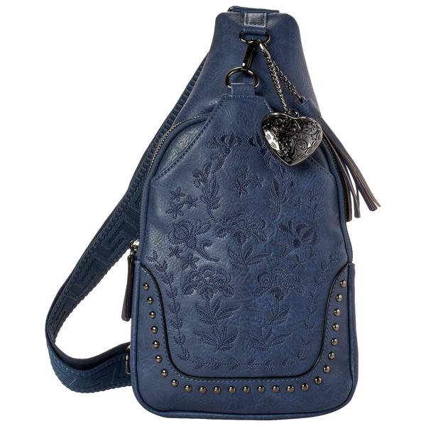 Sam & Hadley Embroidered Sling Crossbody - image 