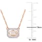 Gemstone Classics&#8482; 14kt. Rose Gold Floating Halo Necklace - image 5