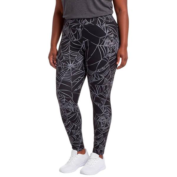 Plus Size  Runway Ready Pull On Halloween Leggng - Spider Webs - image 