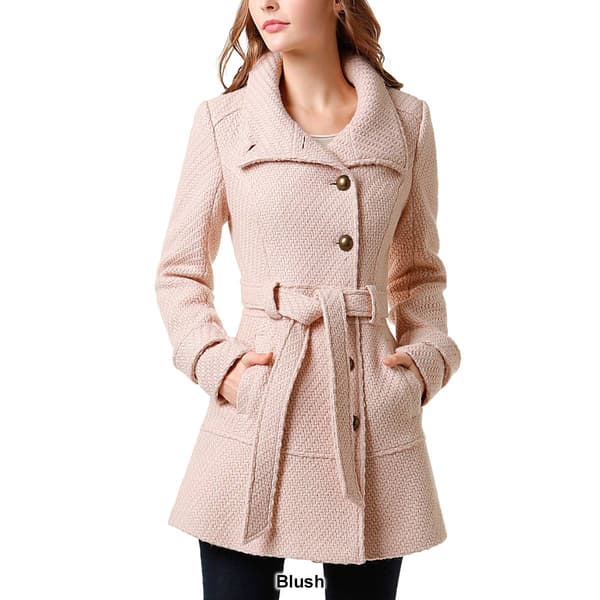 Womens BGSD Wool Belted Walking Coat