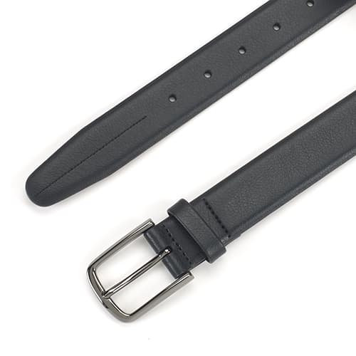 John Henry Matte Buckle Faux Leather Belt - image 