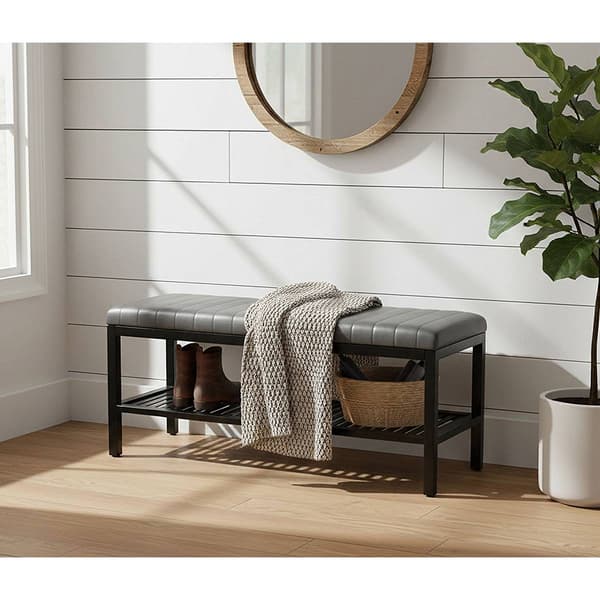 Fairway Avenue Home™ Bamboo Ribbed Padded 40in. Bench