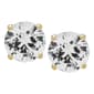 Gianni Argento 14kt. Lab White Sapphire Round Stud Earrings - image 1