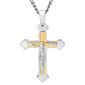 Mens Gentlemen's Classics&#40;tm&#41; Two-Tone Crucifix Pendant Necklace - image 1