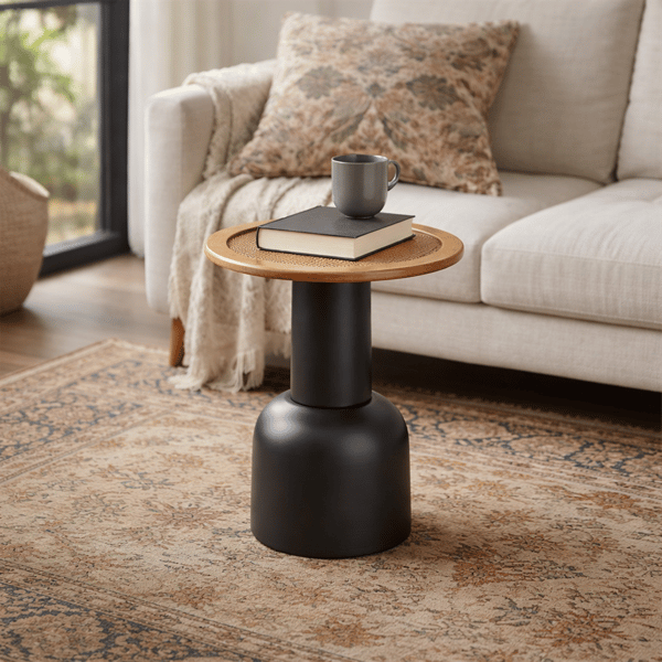 9th & Pike® Bohemian Black Metal Accent Table