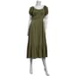 Juniors Angie Puff Sleeve Gauze Double Scoop Midi Dress - image 1